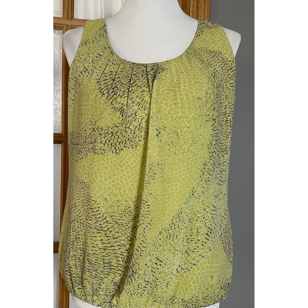 Lot Of 2 Tank Tops Womens Sz S Fuchsia Knit Green Chiffon Casual Career Classic - Picture 6 of 16
